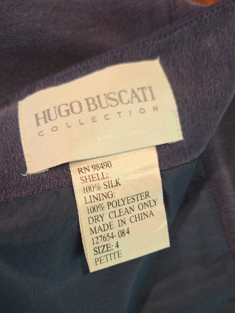 Vintage Hugo Buscati Silk Lined Suit Petite 4 - Picture 11 of 14